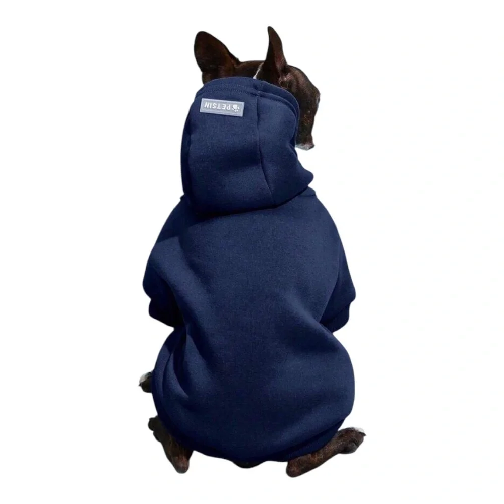 Navy Blue Small Pet Hoodie